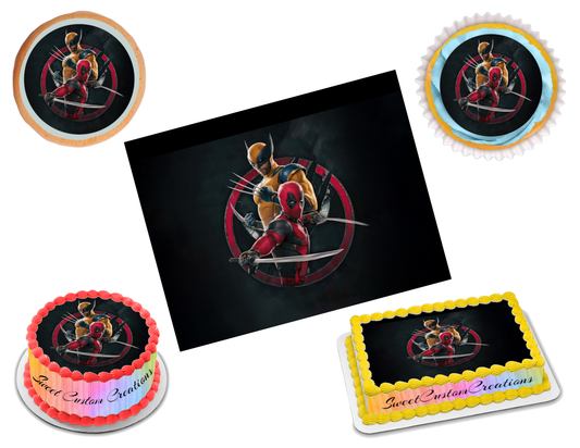 Deadpool and Wolverine Edible Image Frosting Sheet #7 (80+ sizes)