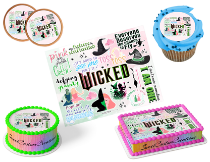 Wicked Edible Image Frosting Sheet #86 (80+ sizes)