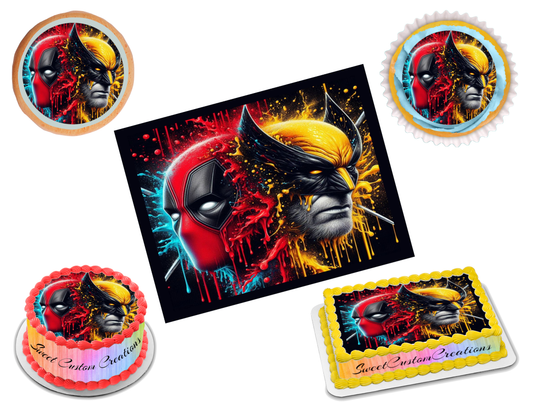 Deadpool and Wolverine Edible Image Frosting Sheet #8 (80+ sizes)