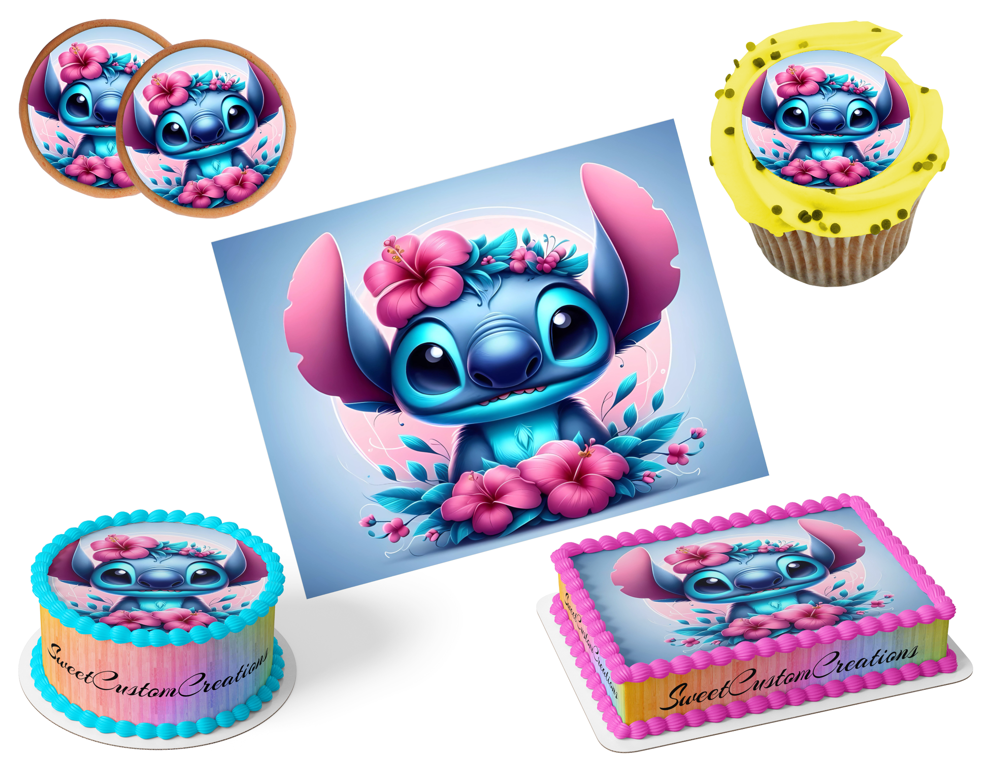 Stitch Edible Image Frosting Sheet #8 (80+ sizes)