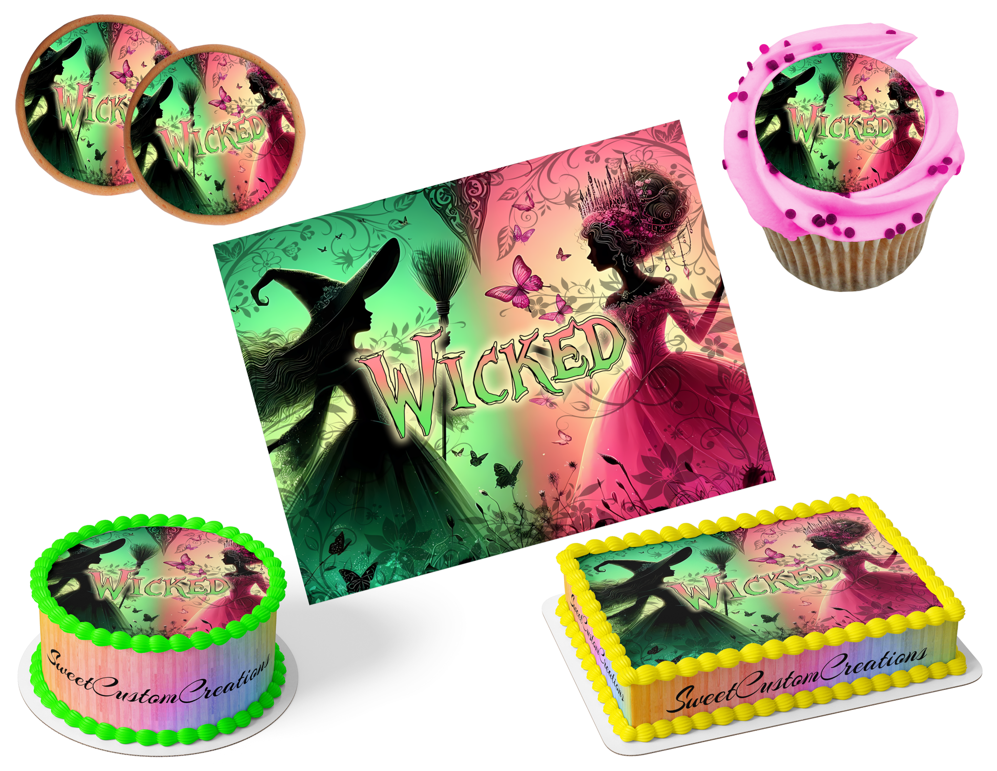 Wicked Edible Image Frosting Sheet #95 (80+ sizes)