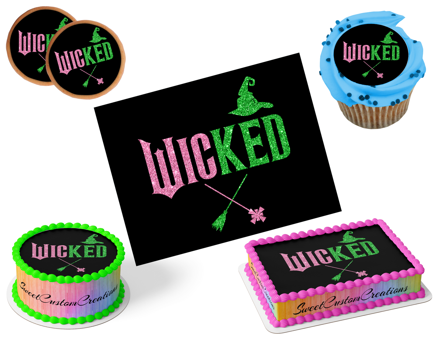 Wicked Edible Image Frosting Sheet #97 (80+ sizes)