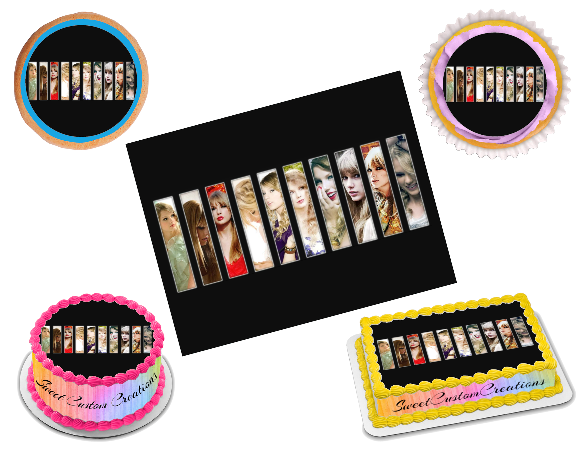 Taylor Swift Edible Image Frosting Sheet #9 (70+ sizes)