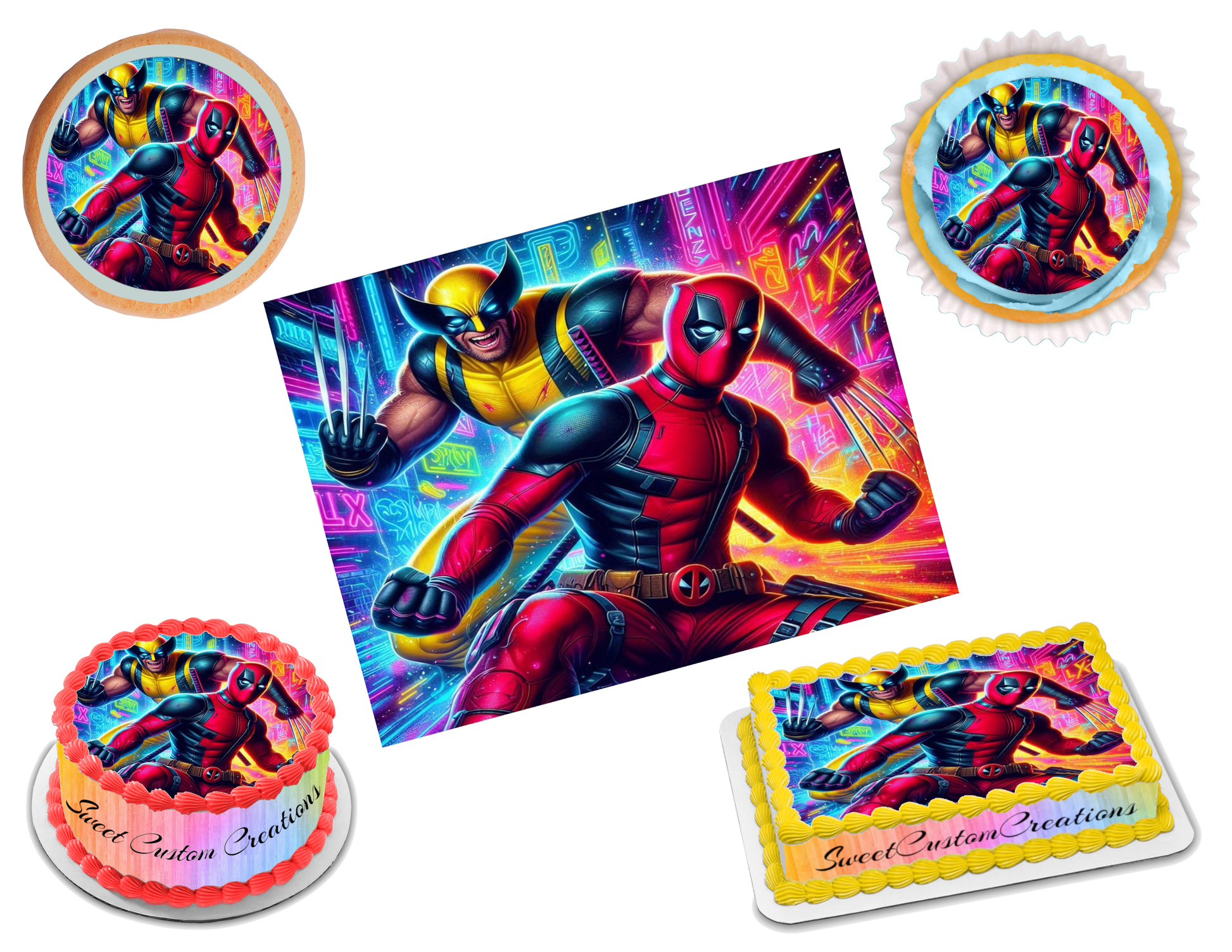 Deadpool and Wolverine Edible Image Frosting Sheet #9 (80+ sizes)