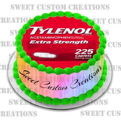 Tylenol Edible Image Frosting Sheet #1 (70+ sizes)