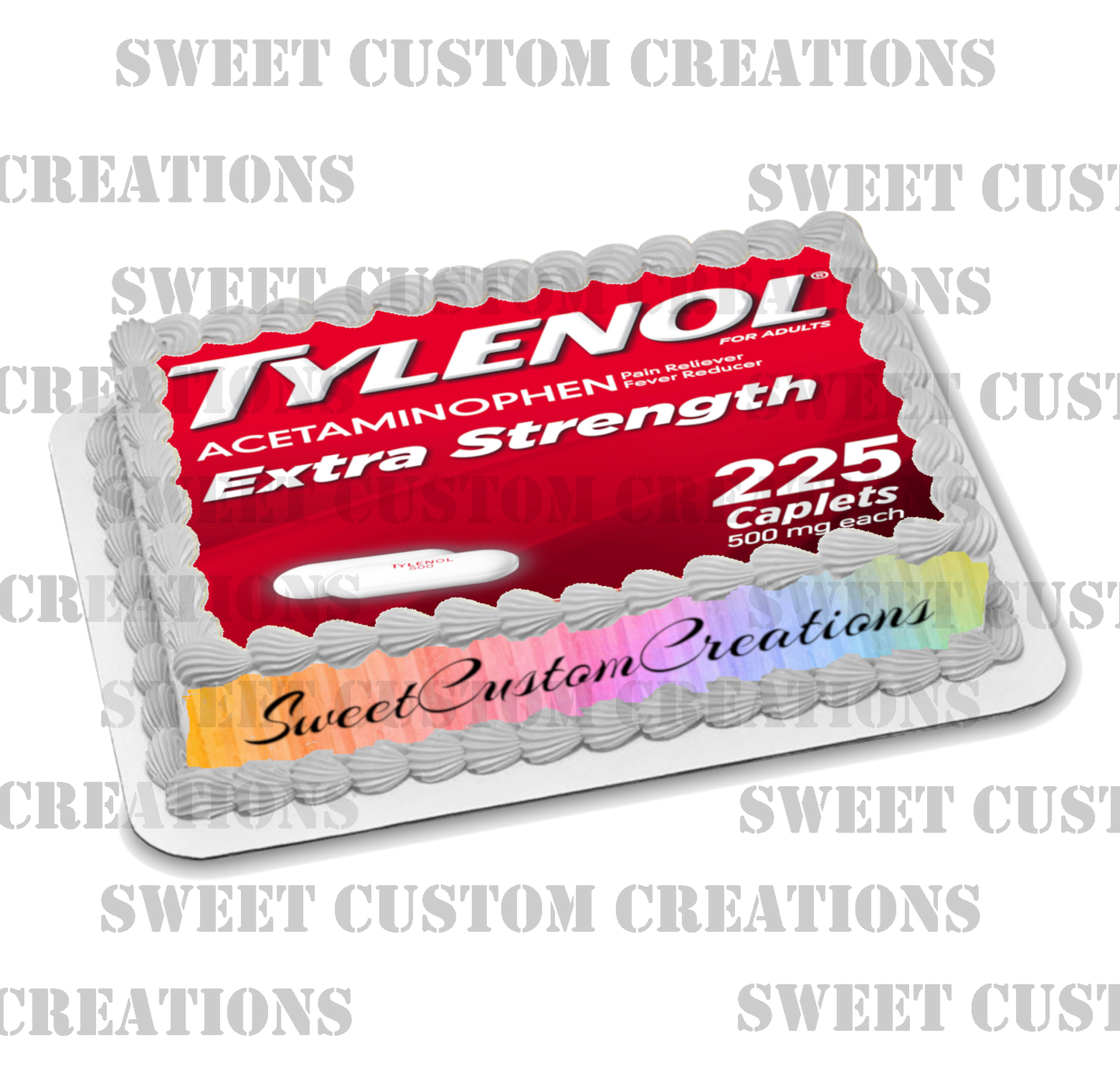 Tylenol Edible Image Frosting Sheet #1 (70+ sizes)