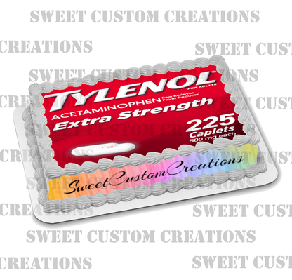 Tylenol Edible Image Frosting Sheet #1 (70+ sizes)