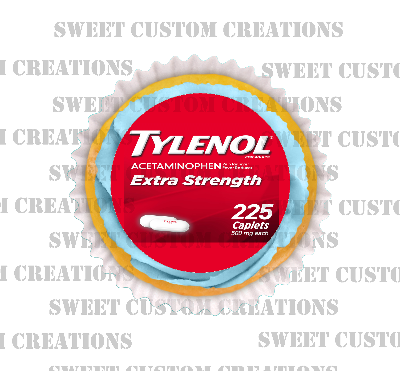 Tylenol Edible Image Frosting Sheet #1 (70+ sizes)