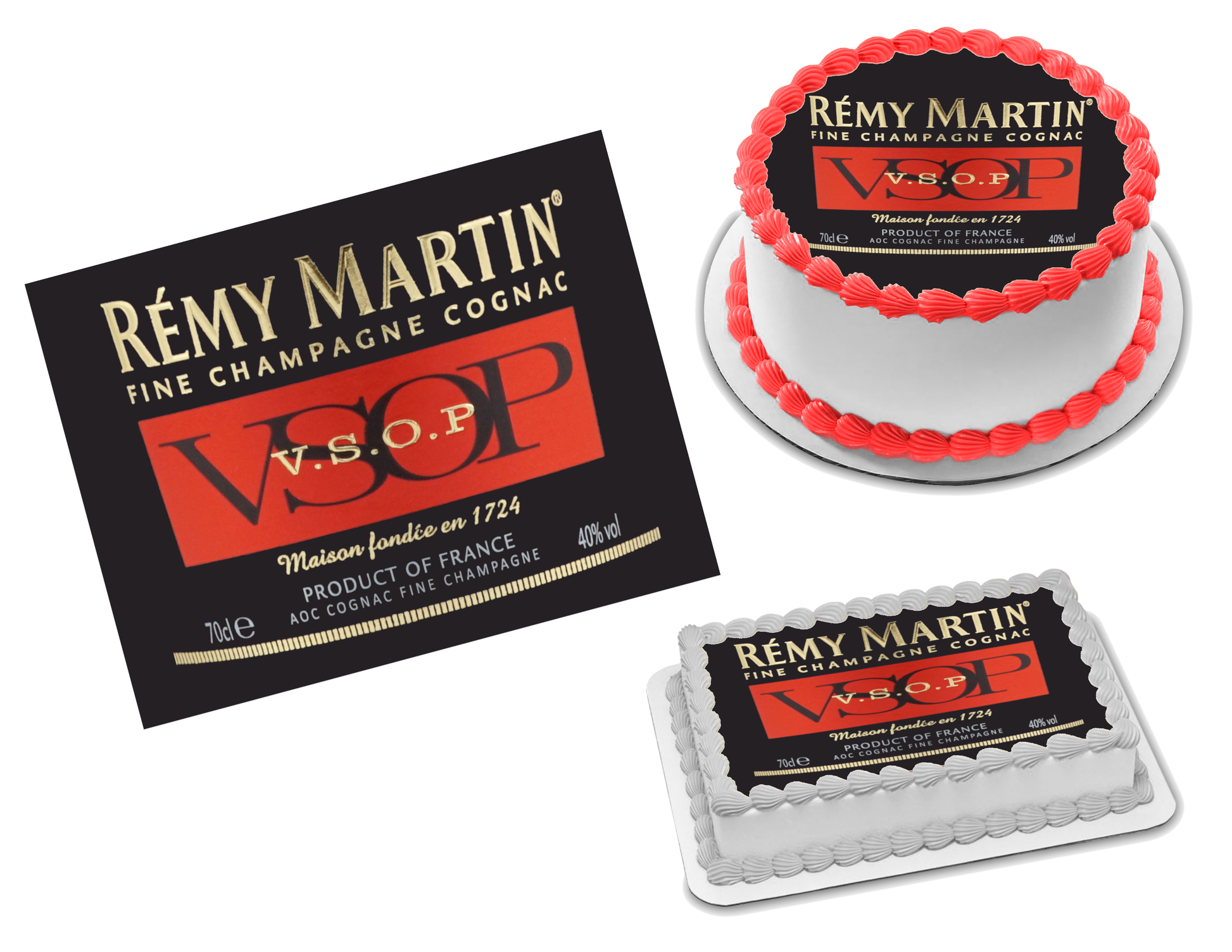 Remy Martin Cognac VSOP Edible Image Frosting Sheet #1 (70+ sizes)