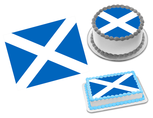 Scotland Flag Edible Image  Frosting Sheet #1 (70+ sizes)