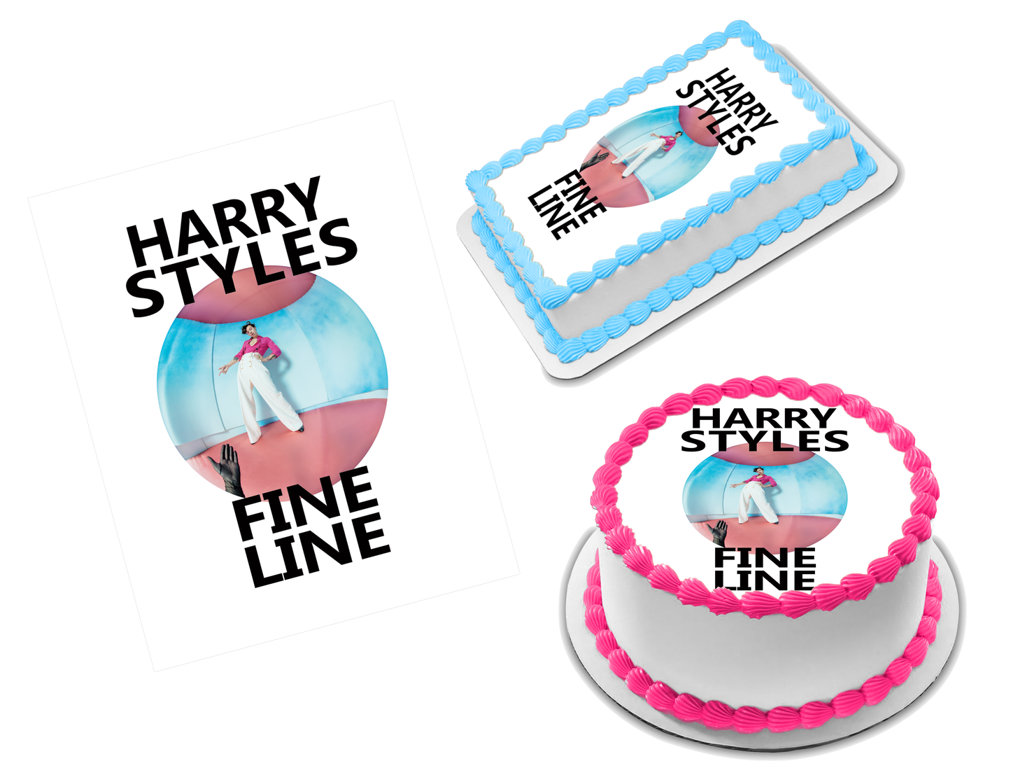 Harry Styles Fine Line Edible Image Frosting Sheet #1 (70+ sizes)