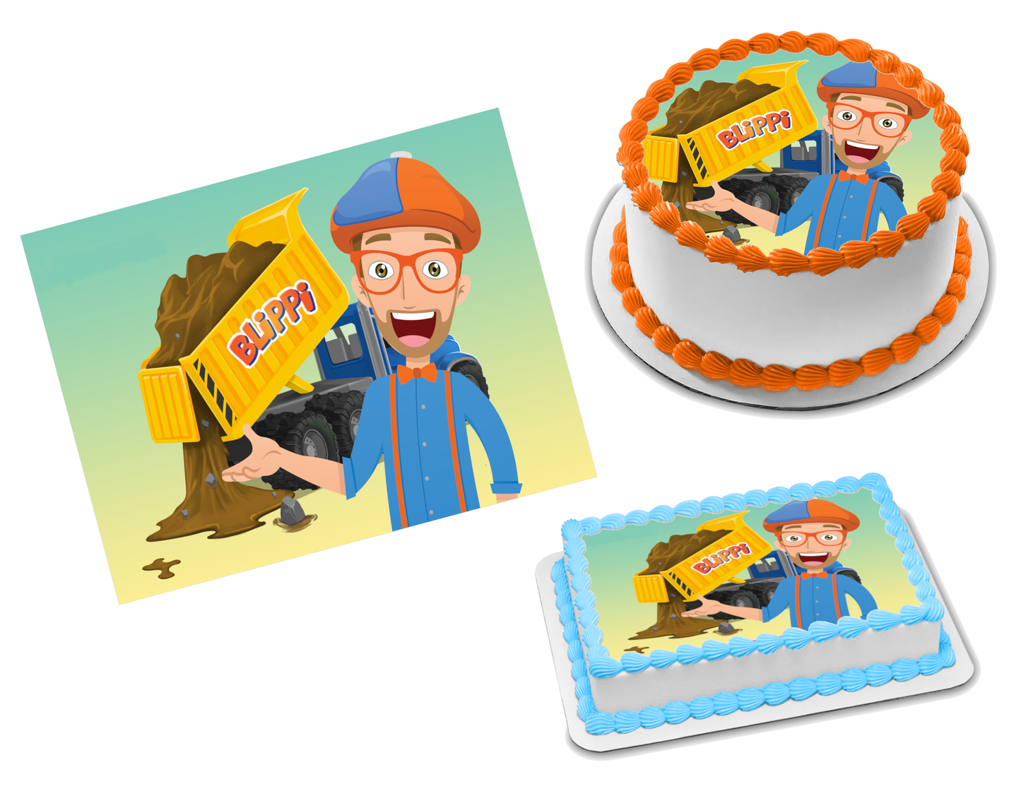 Blippi Edible Image Frosting Sheet #1 Topper (70+ sizes)