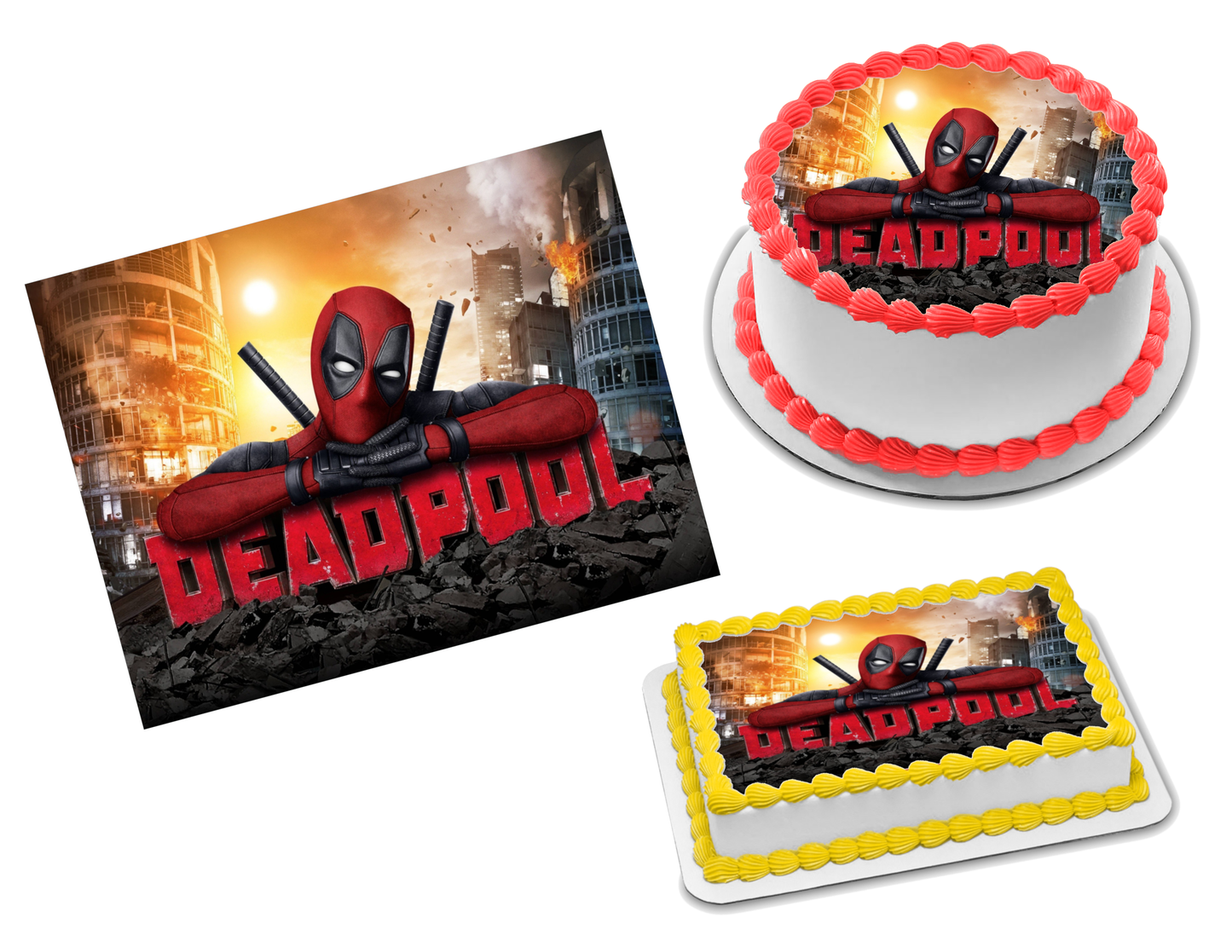 Deadpool Edible Image Frosting Sheet #1 (70+ sizes)