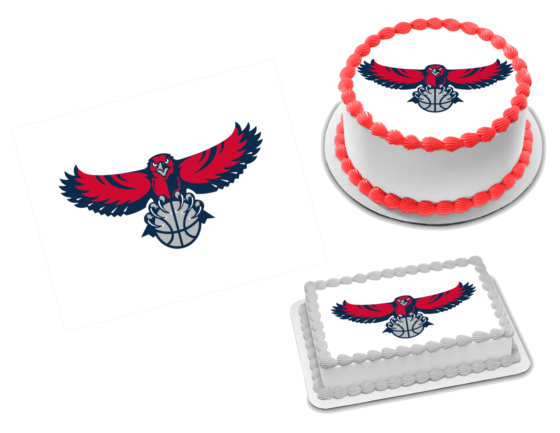 Atlanta Hawks Edible Image Frosting Sheet #1 Topper (70+ sizes)