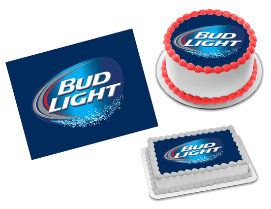 Bud Light Edible Image Frosting Sheet #1 Topper (70+ sizes)