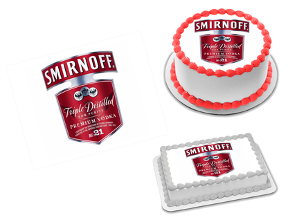 Smirnoff Vodka Edible Image Frosting Sheet #1 (70+ sizes)