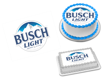 Busch Light Beer Edible Image Frosting Sheet #1 Topper (70+ sizes)