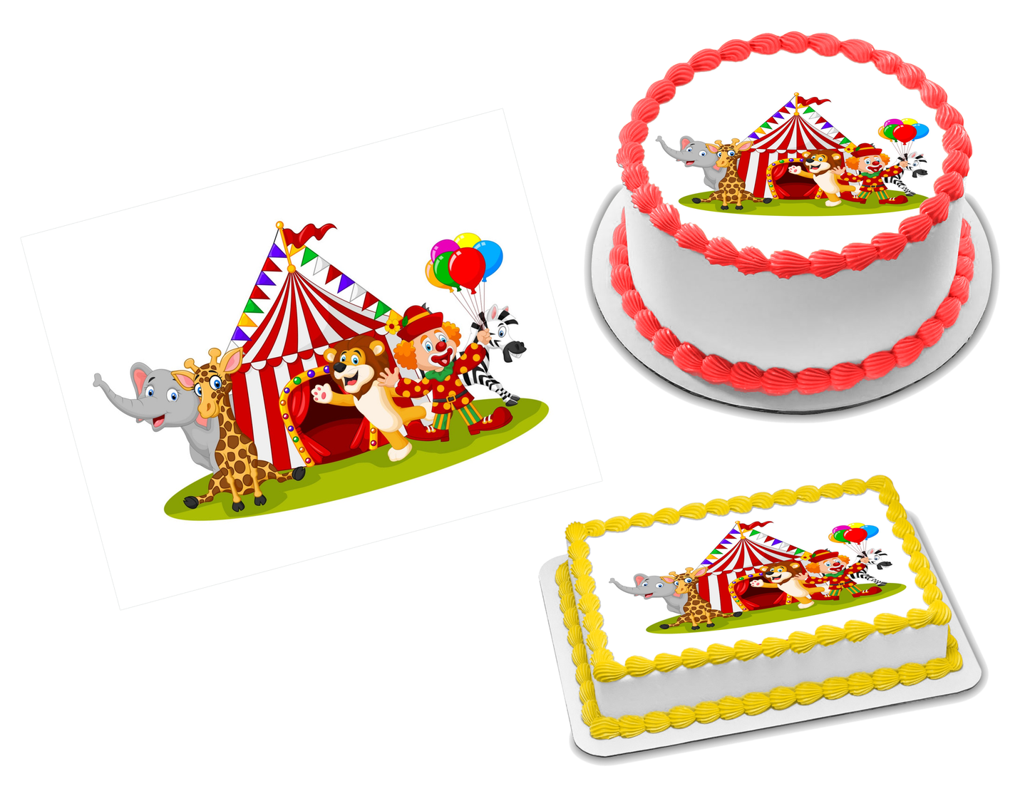 Circus Edible Image Frosting Sheet #10 Topper (70+ sizes)