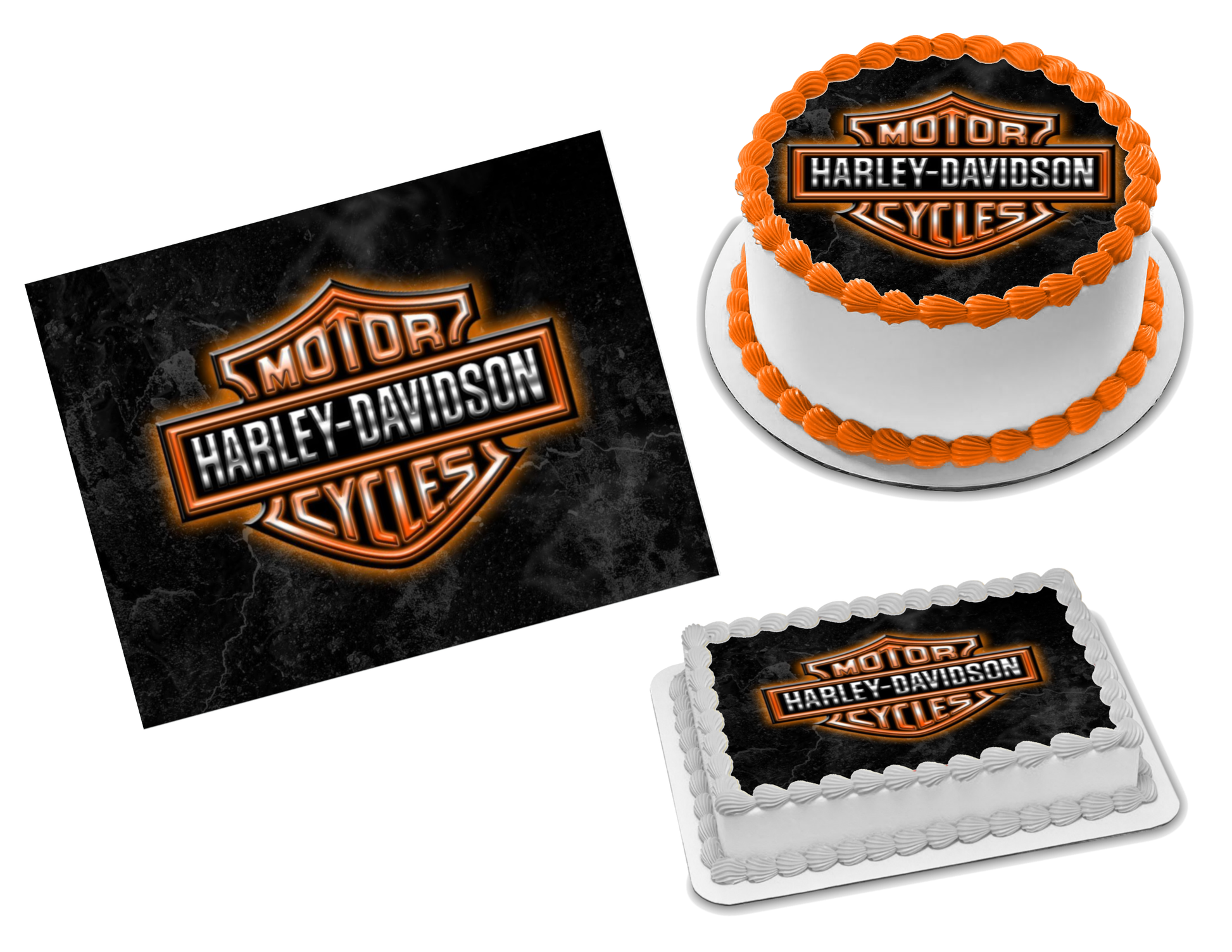 Harley Davidson Edible Image Frosting Sheet #10 (70+ sizes)