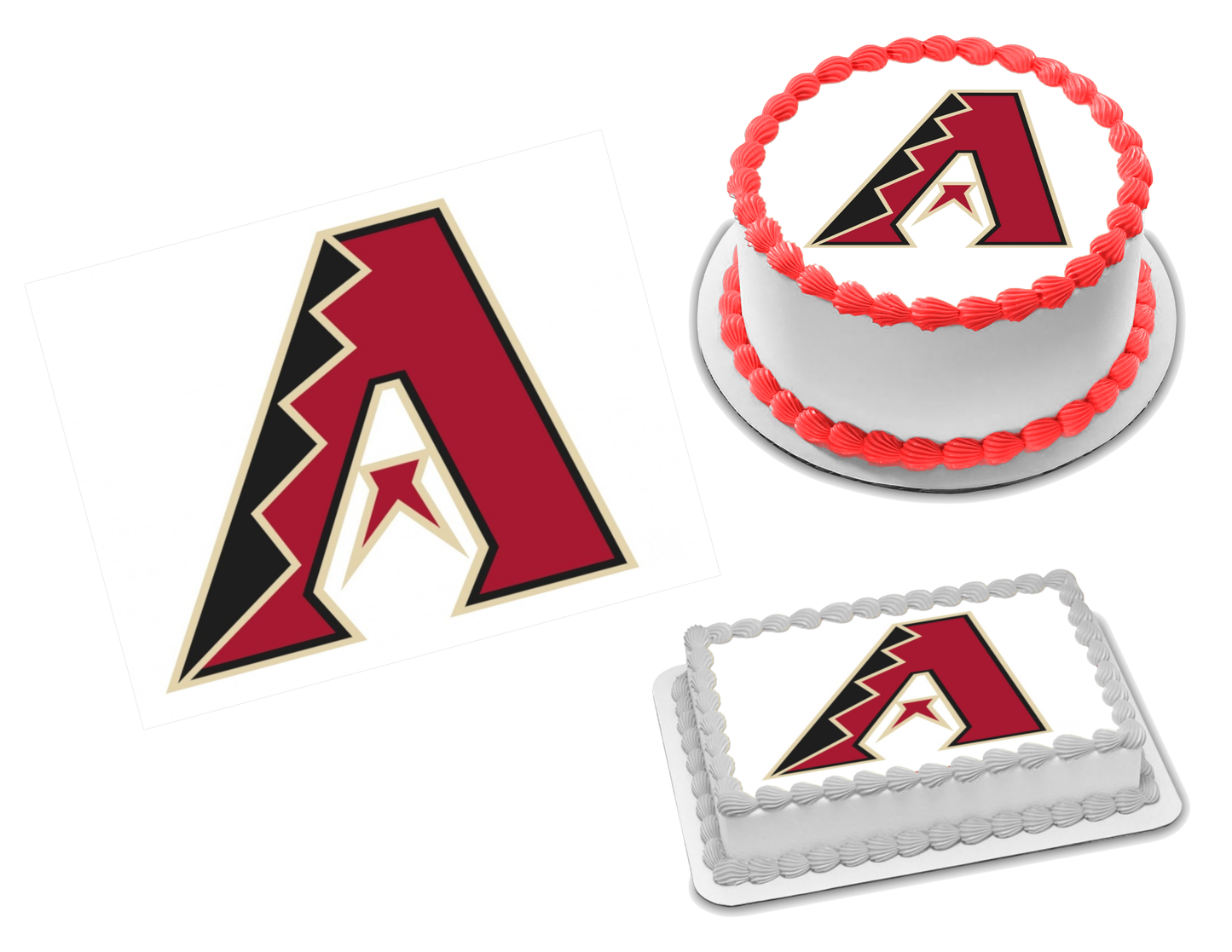 Arizona Diamondbacks Edible Image Frosting Sheet #10 Topper (70+ sizes)