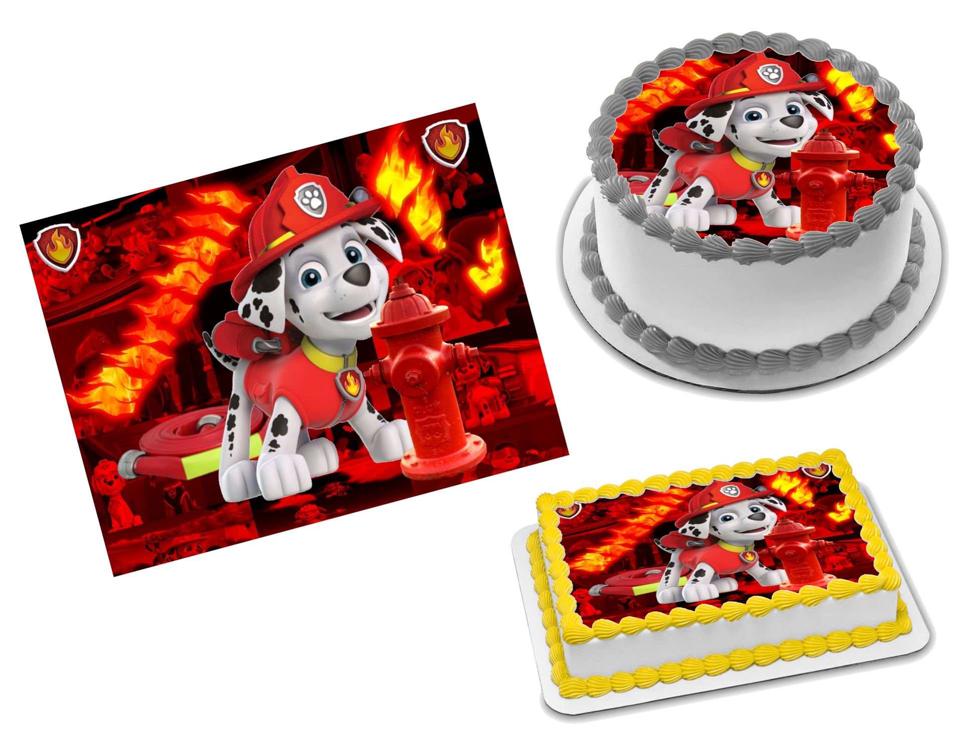 Paw Patrol Marshall Edible Image Frosting Sheet #10 (70+ sizes)