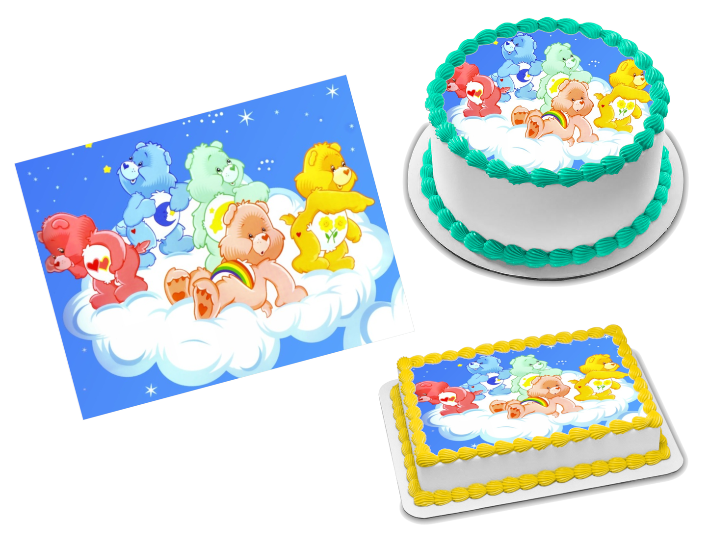 Care Bears Edible Image Frosting Sheet #10 Topper (70+ sizes)