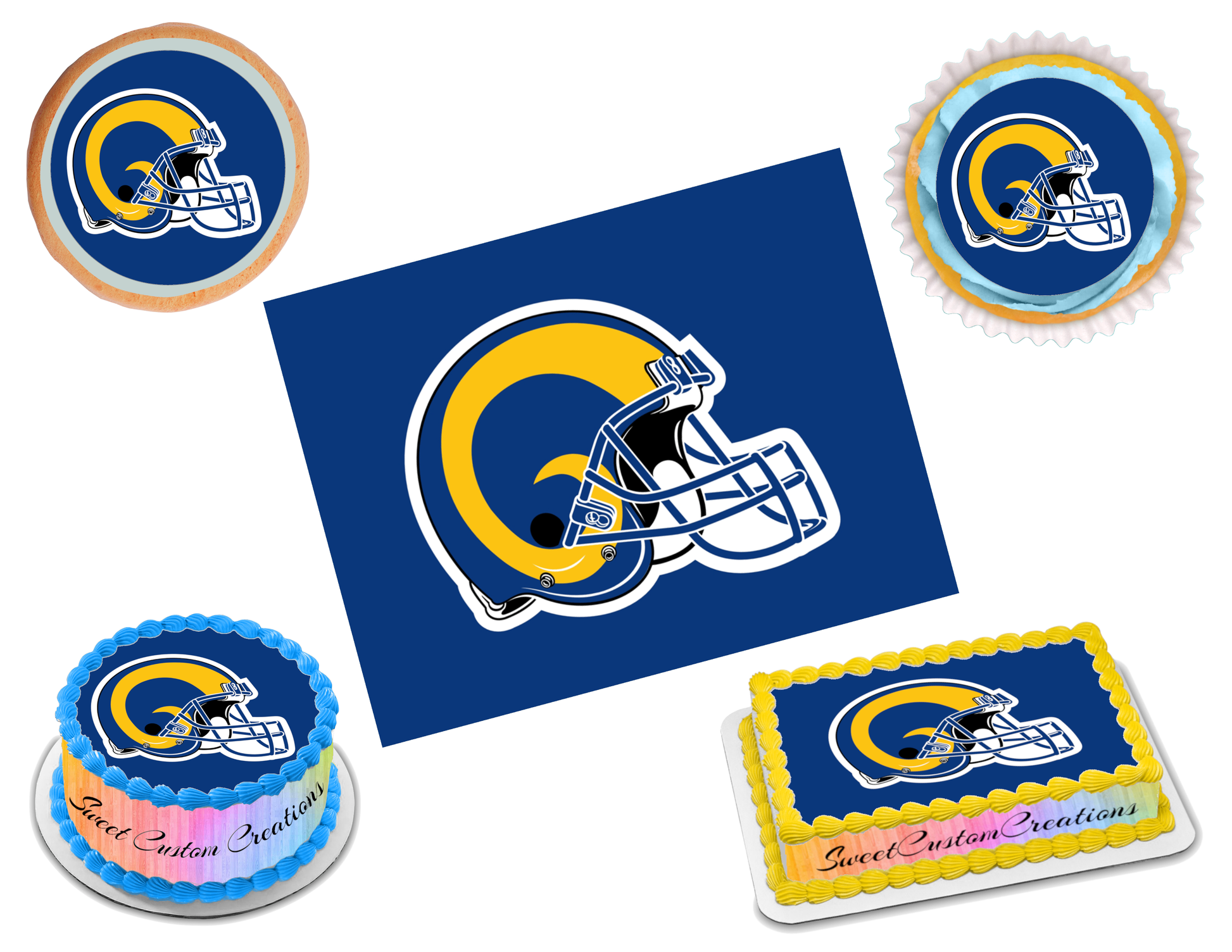 Los Angeles Rams Edible Image Frosting Sheet #10 (70+ sizes)