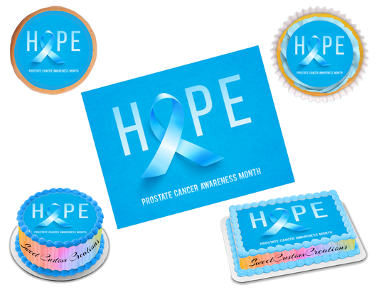 Prostate Cancer Awareness Edible Image Frosting Sheet #10 (70+ sizes)