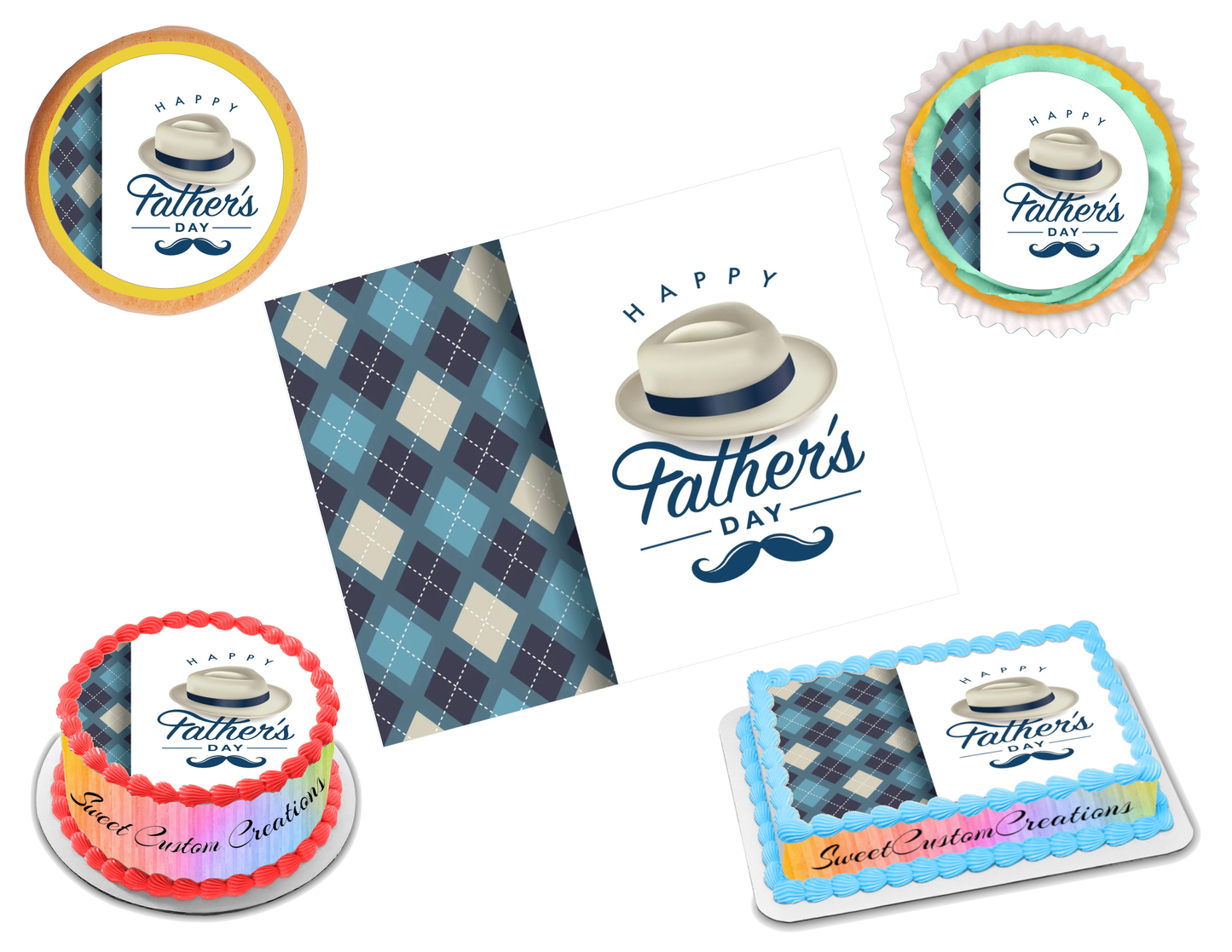 Father's Day Edible Image Frosting Sheet #10 Topper (70+ sizes)