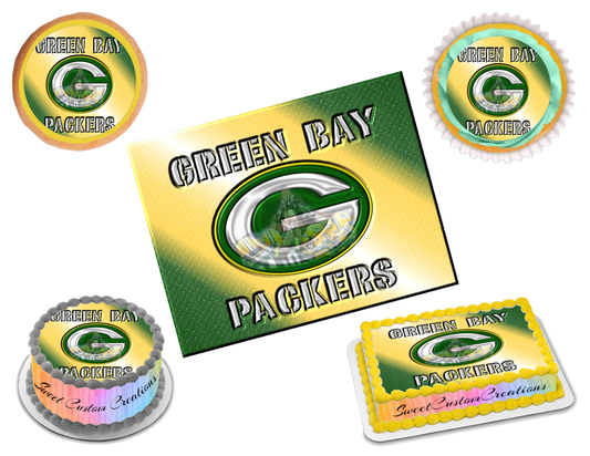 Green Bay Packers Edible Image Frosting Sheet #10 (70+ sizes)