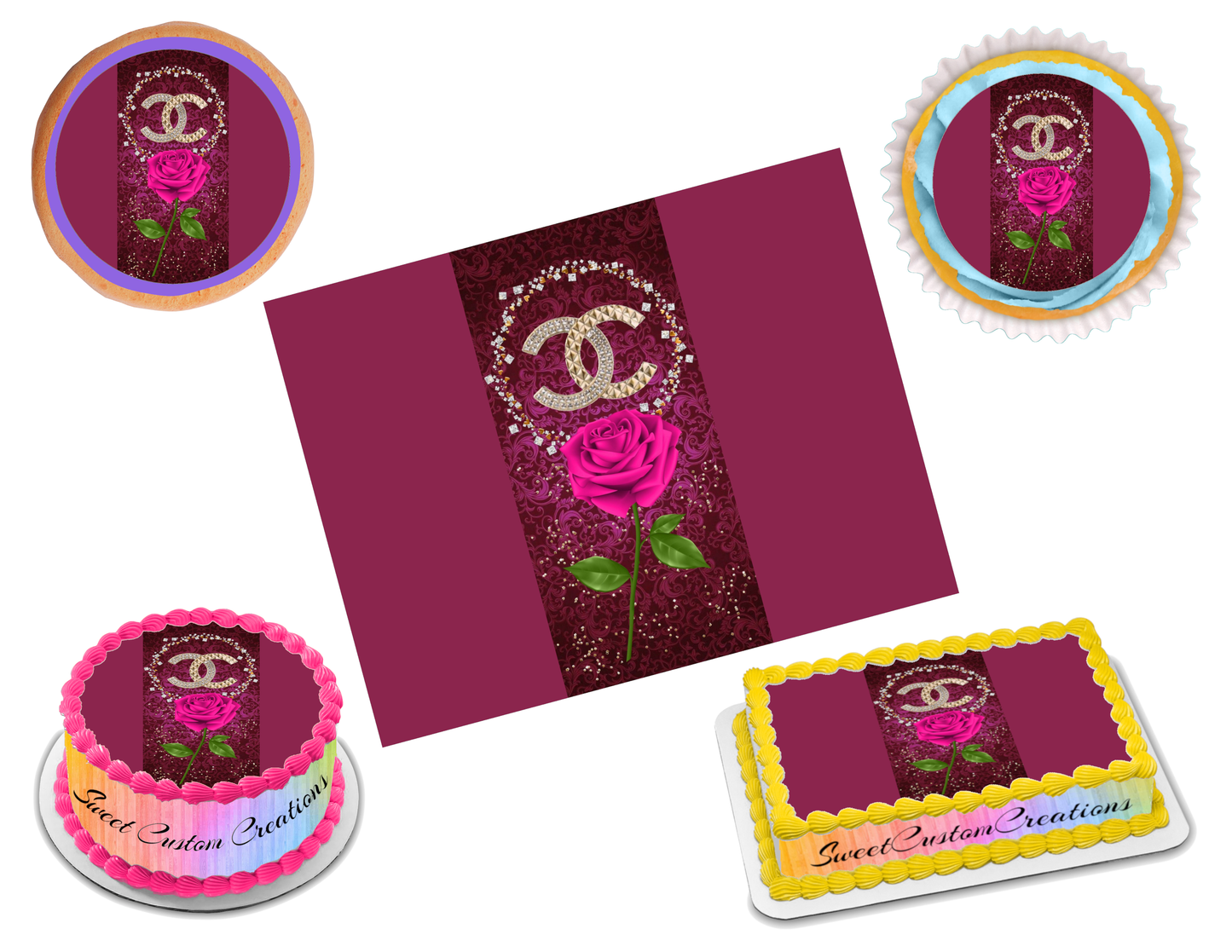 Chanel Edible Image Frosting Sheet #10 Topper (70+ sizes)