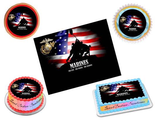 Marine Corps Edible Image Frosting Sheet #10 (70+ sizes)