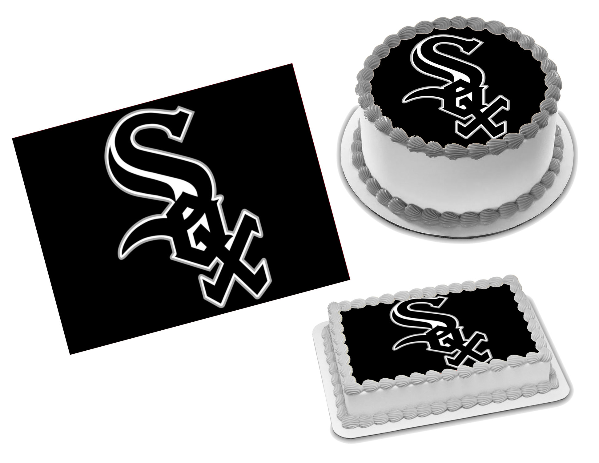 Chicago White Sox Edible Image Cake Topper