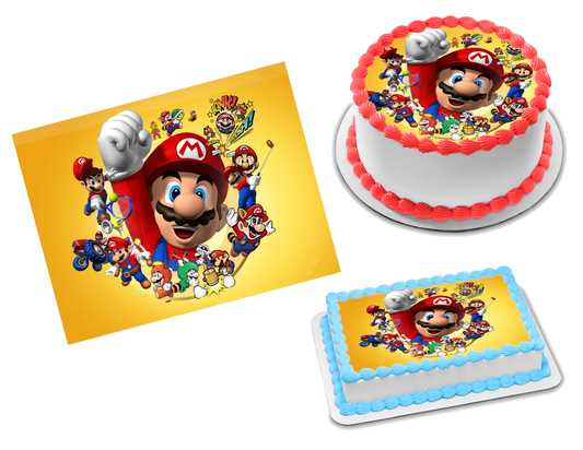 Super Mario Brothers Edible Image Frosting Sheet #11 (70+ sizes)