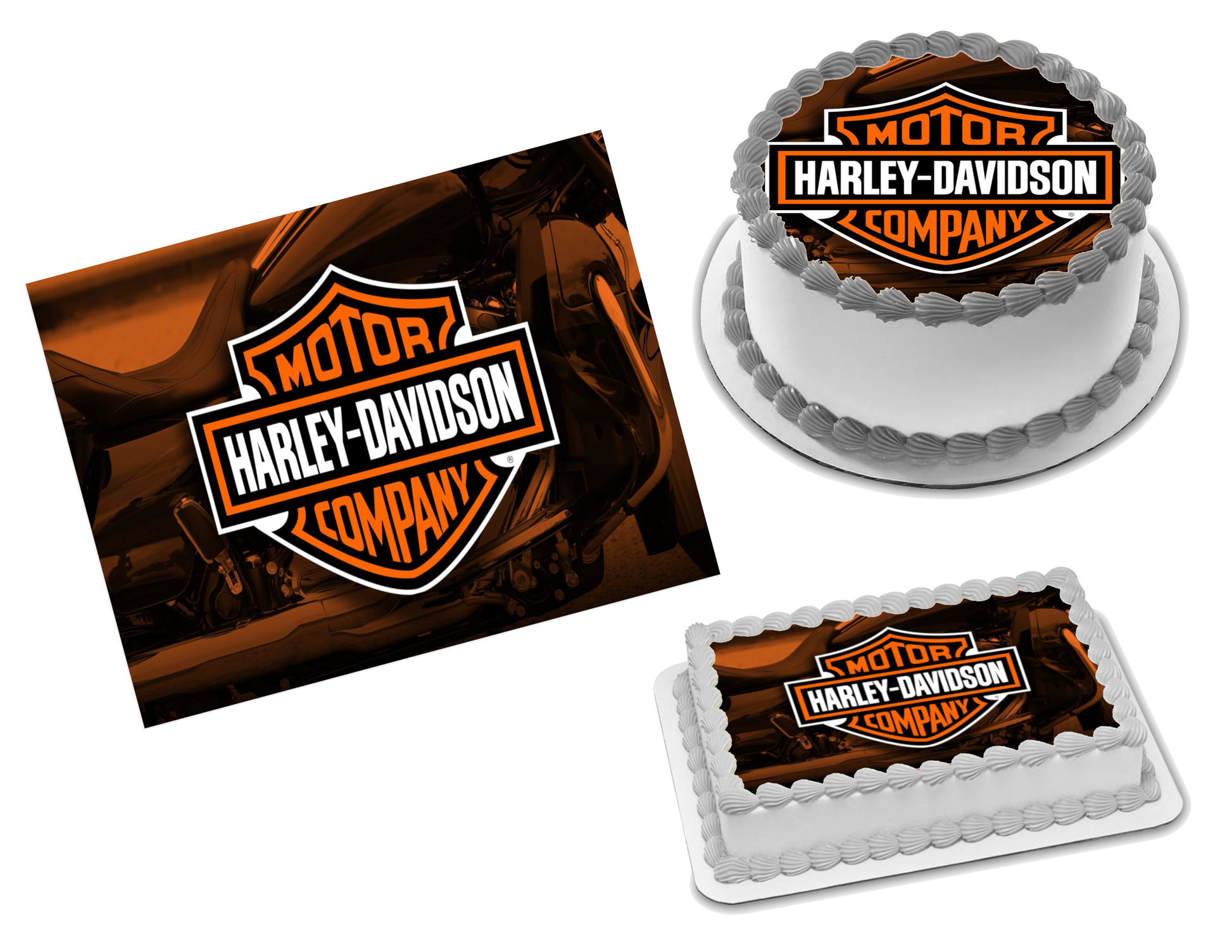 Harley Davidson Edible Image Frosting Sheet #11 (70+ sizes)