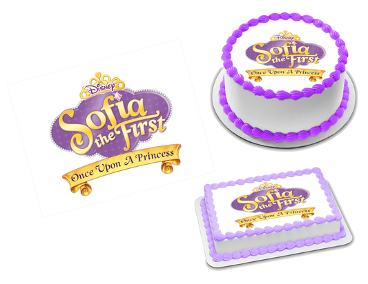 Sofia the First Logo Edible Image Frosting Sheet #11 (70+ sizes)