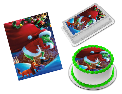 The Grinch Edible Image Frosting Sheet #11 (70+ sizes)