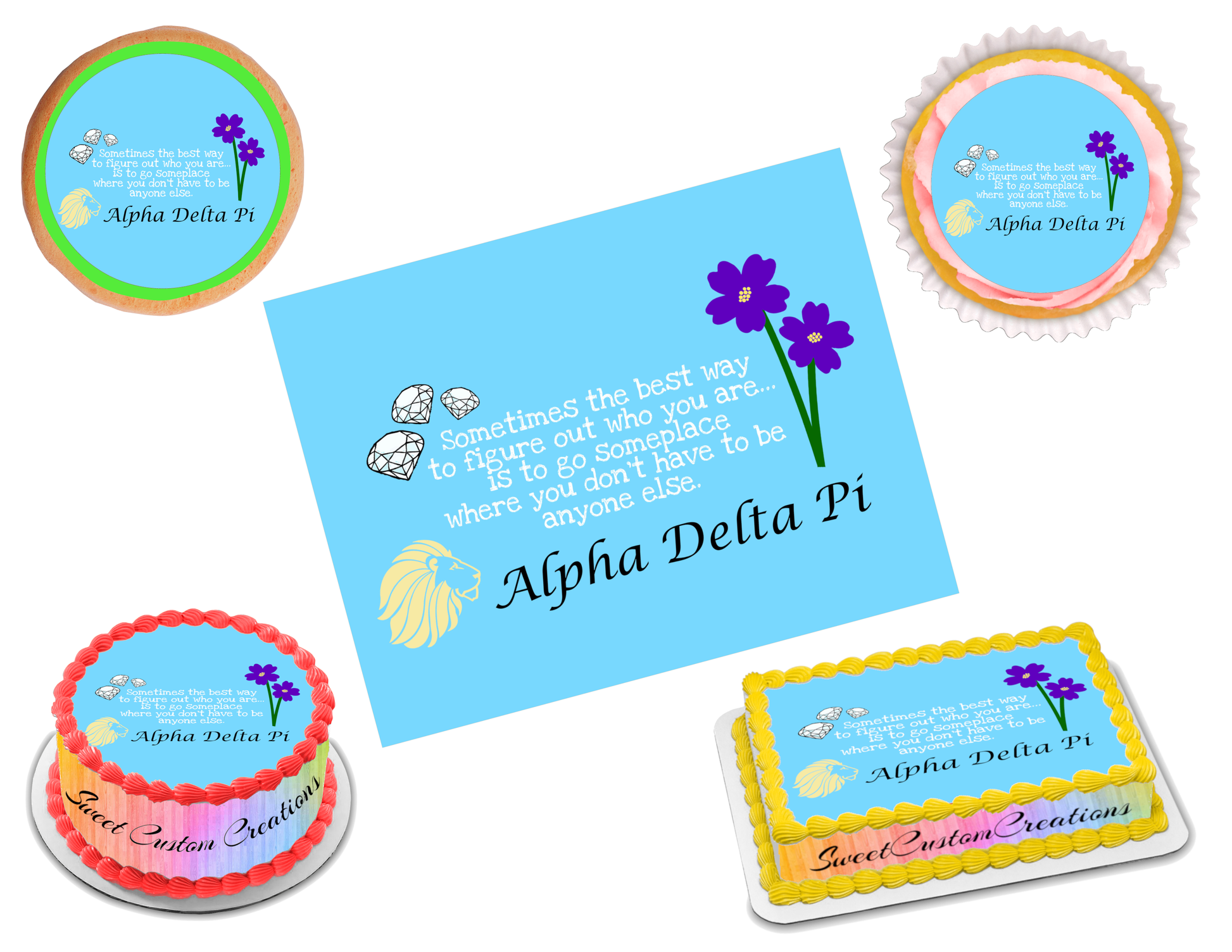 Alpha Delta Pi Edible Image Frosting Sheet #11 (70+ sizes)