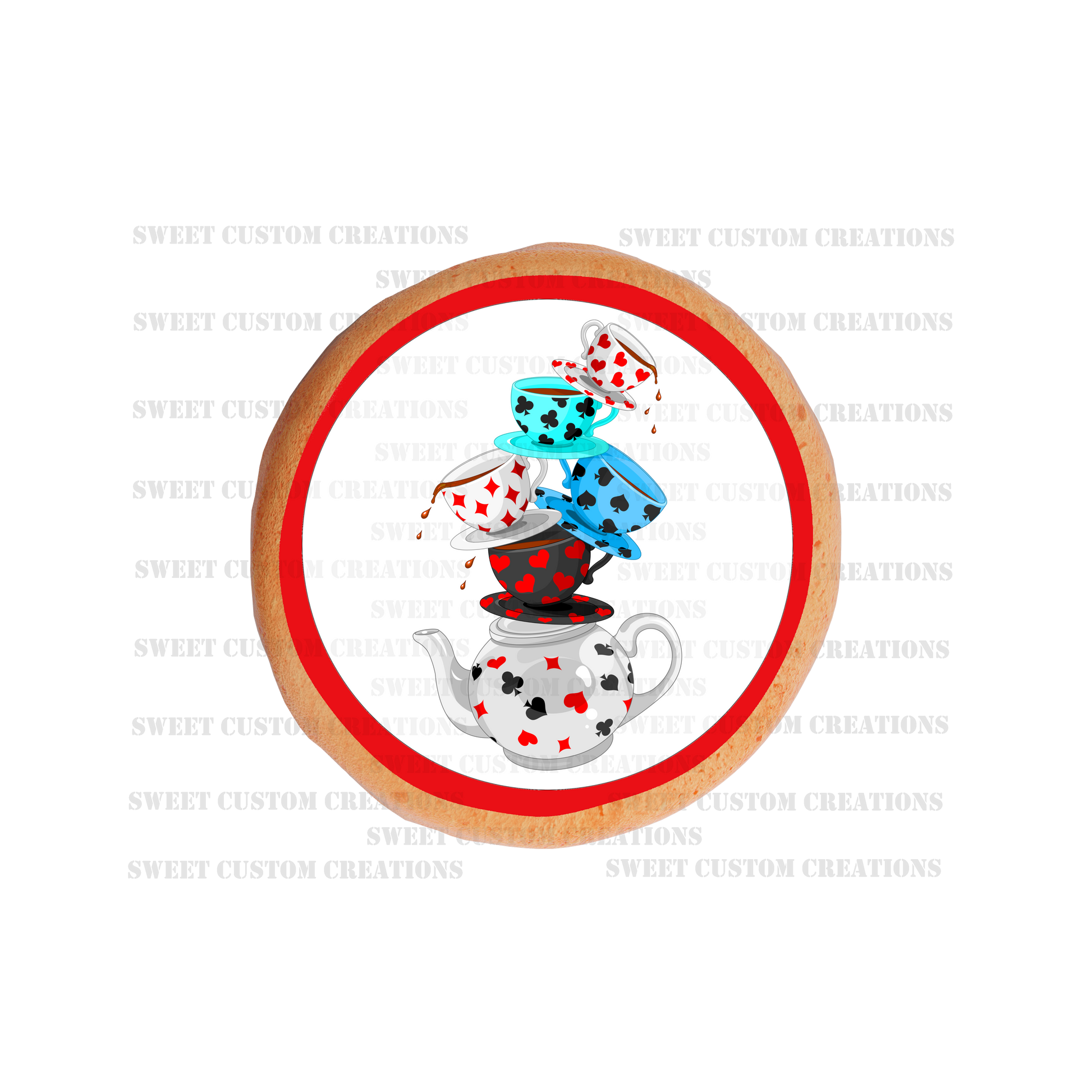 Mad Hatter Teacups Edible Image Frosting Sheet #11 (70+ sizes)