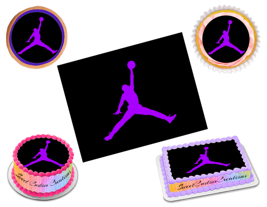 Jordan Jumpman Purple Edible Image Frosting Sheet #11 (70+ sizes)