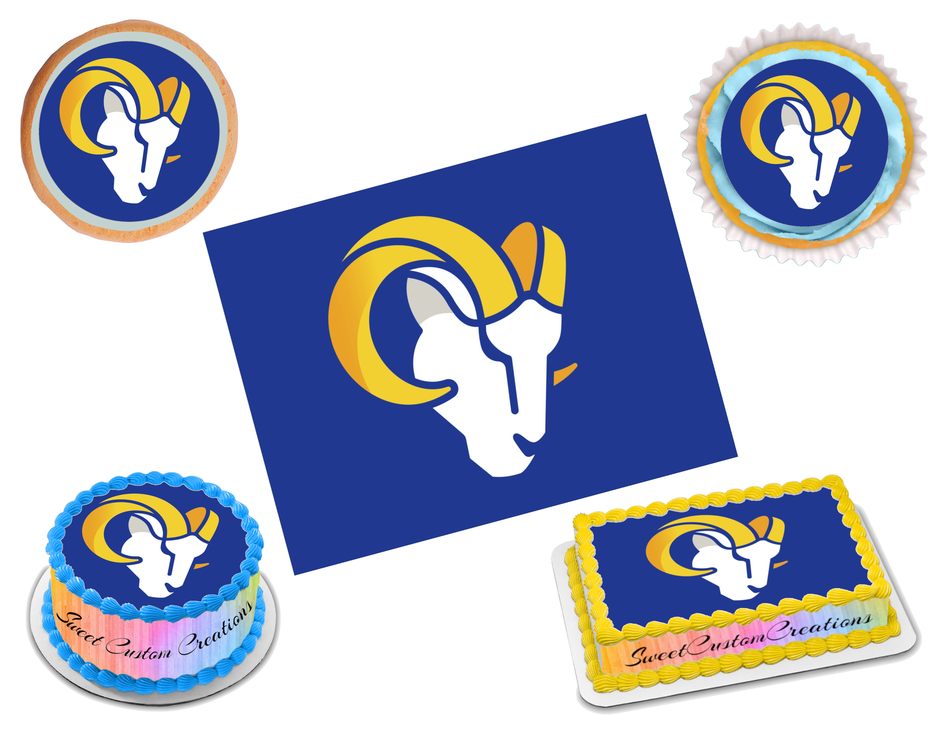 Los Angeles Rams Edible Image Frosting Sheet #11 (70+ sizes)