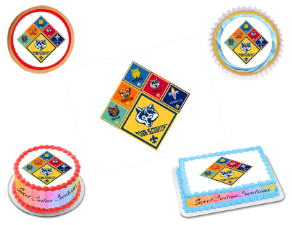 Cub Scouts Edible Image Frosting Sheet #11 Topper (70+ sizes)