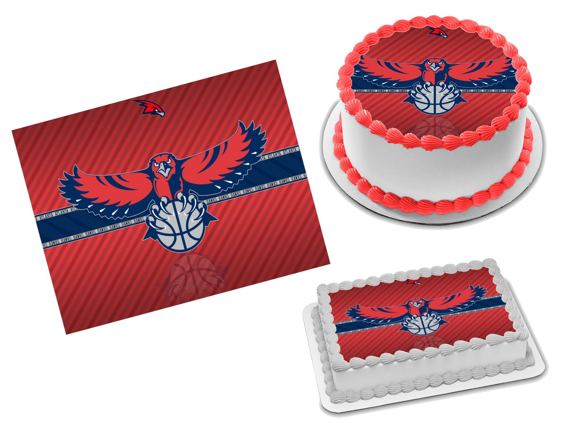 Atlanta Hawks Edible Image Frosting Sheet #12 Topper (70+ sizes)