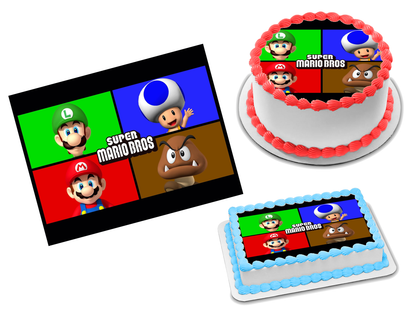 Super Mario Brothers Edible Image Frosting Sheet #12 (70+ sizes)