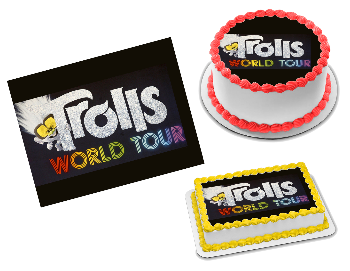Trolls World Tour Edible Image Frosting Sheet #12 (70+ sizes)