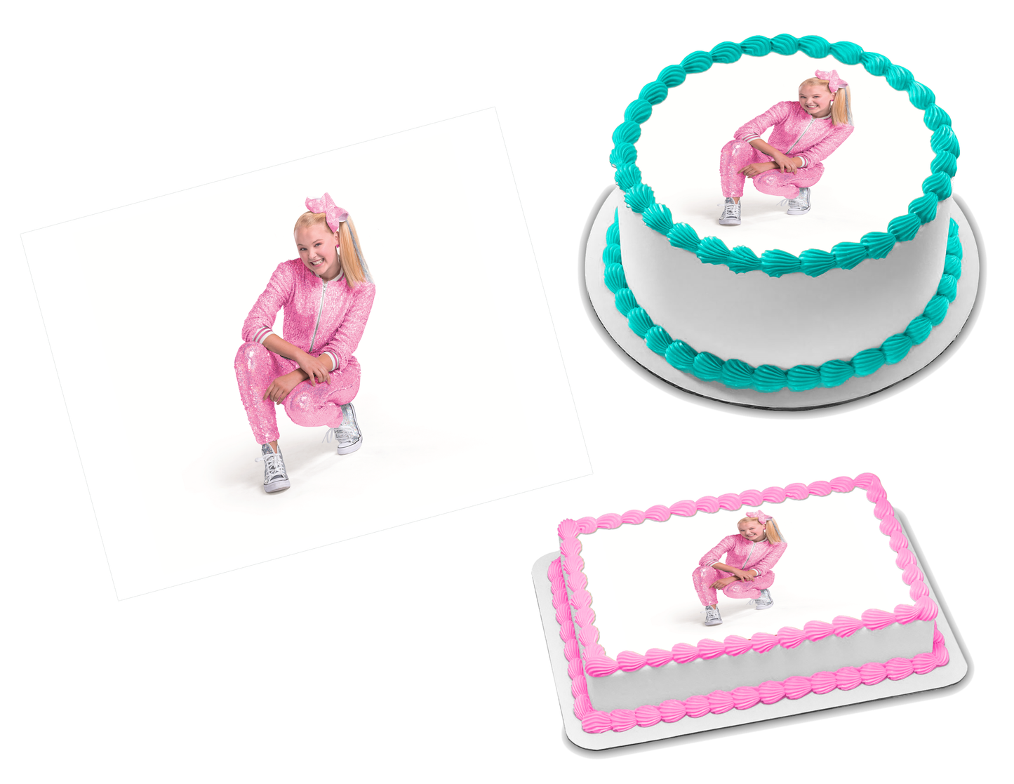 JoJo Siwa Edible Image Frosting Sheet #12 (70+ sizes)