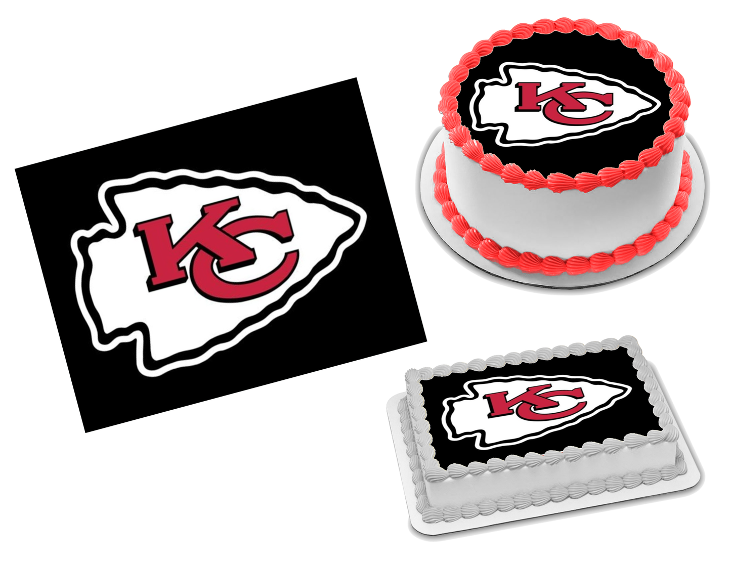 Kansas City Chiefs Edible Image Frosting Sheet #12 (70+ sizes)