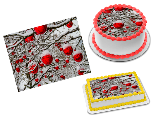 Christmas Ornaments Edible Image Frosting Sheet #125 Topper (70+ sizes)