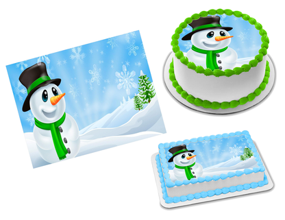 Snowman Edible Image Frosting Sheet #128 (70+ sizes)