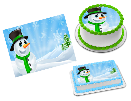 Snowman Edible Image Frosting Sheet #128 (70+ sizes)